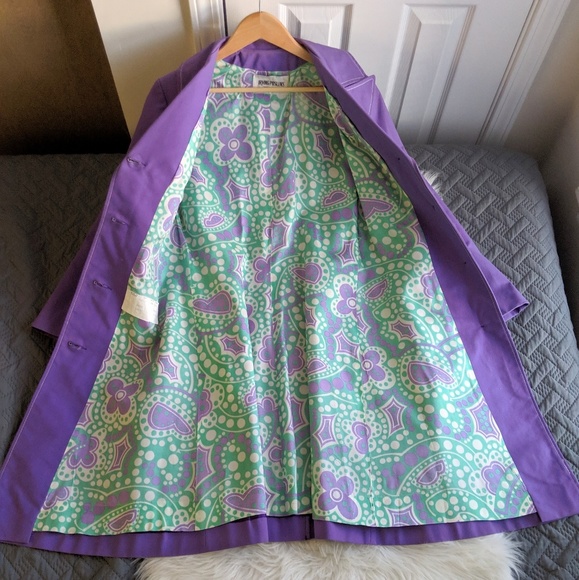 VINTAGE Purple Raincoat | Light Coat | w Old Tag - Picture 3 of 8